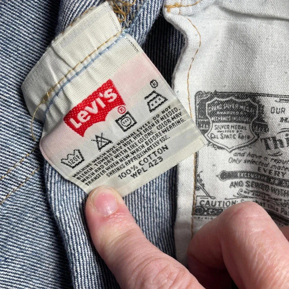 VTG Levis 501 XX Jeans Mens 40x30 (Fits 38x26) Blue Shrink to Fit Straight